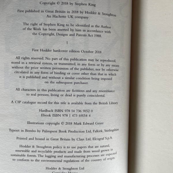 stephen king elevation first uk edition2