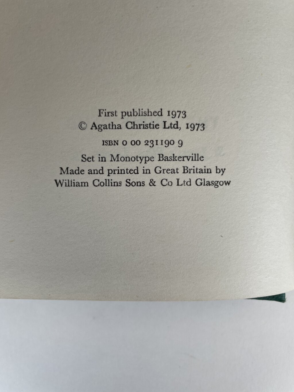 agatha christie postern of fate J first edition 2