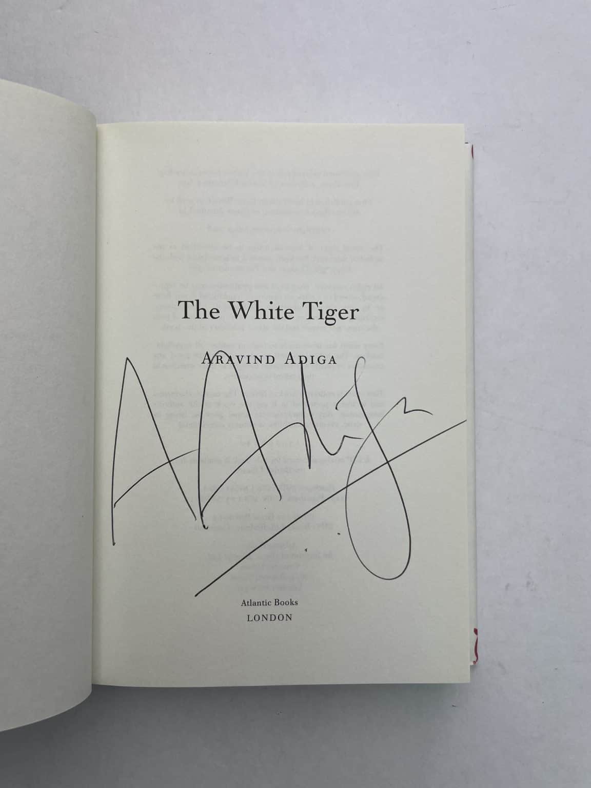 aravind adiga the white tiger signed first ed2 1