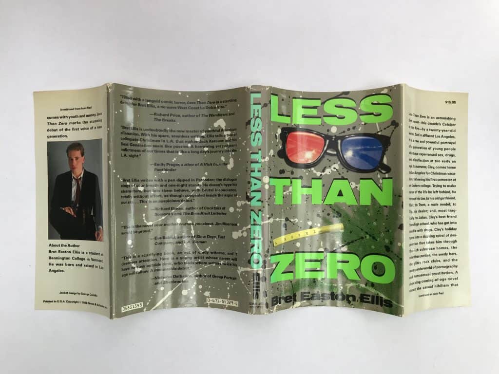 bret easton ellis less than zero first ed4 1