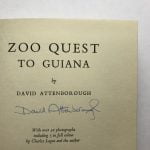 david attenborough zoo quest to guiana signed firsted2