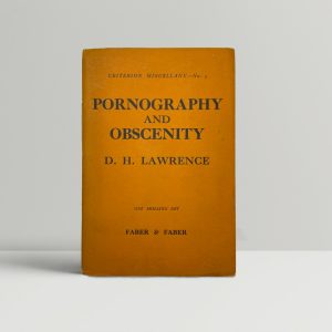 dh lawrence pornography and obscenity first ed1