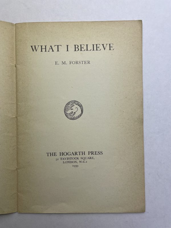 em forster what i believe first ed2