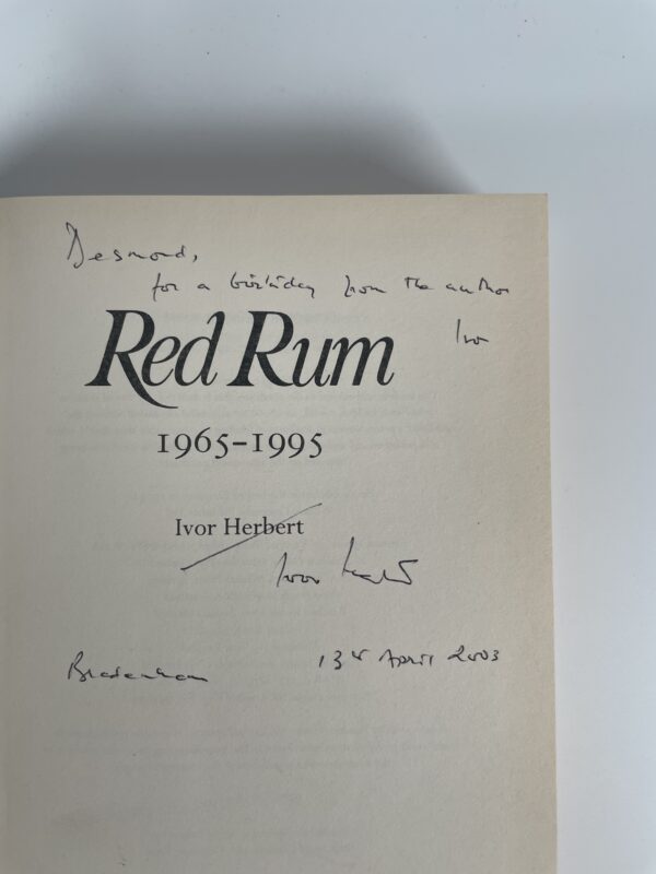 ivor herbert red rum signed first edition2