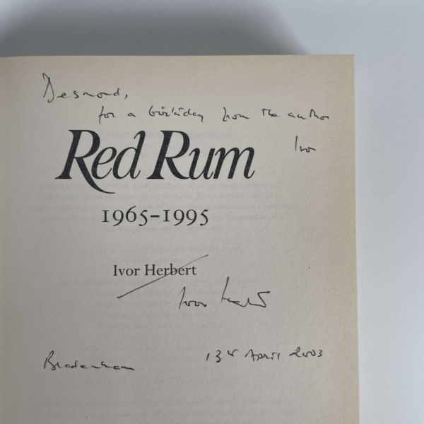 ivor herbert red rum signed first edition2