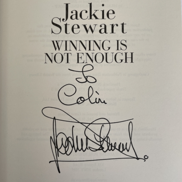 jackie stewart winning is not enough signed first2