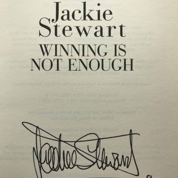 jackie stewart winning is not enough signed first edition2