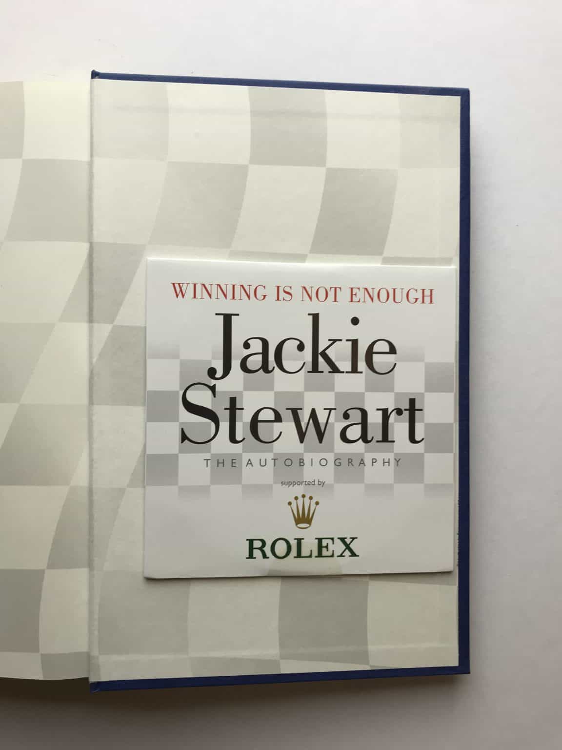 jackie stewart winning is not enough signed first edition6