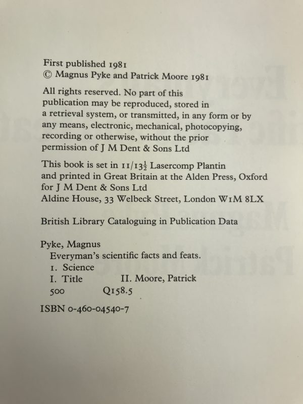 patrick moore everymans scientific facts and figures signed first ed3
