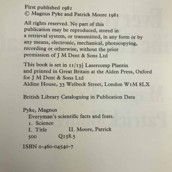 patrick moore everymans scientific facts and figures signed first ed3