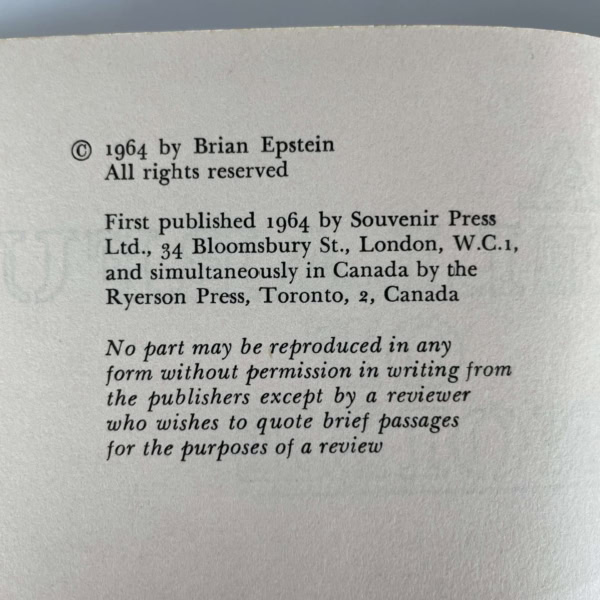 brian epstein a cellarful of noise firsted2