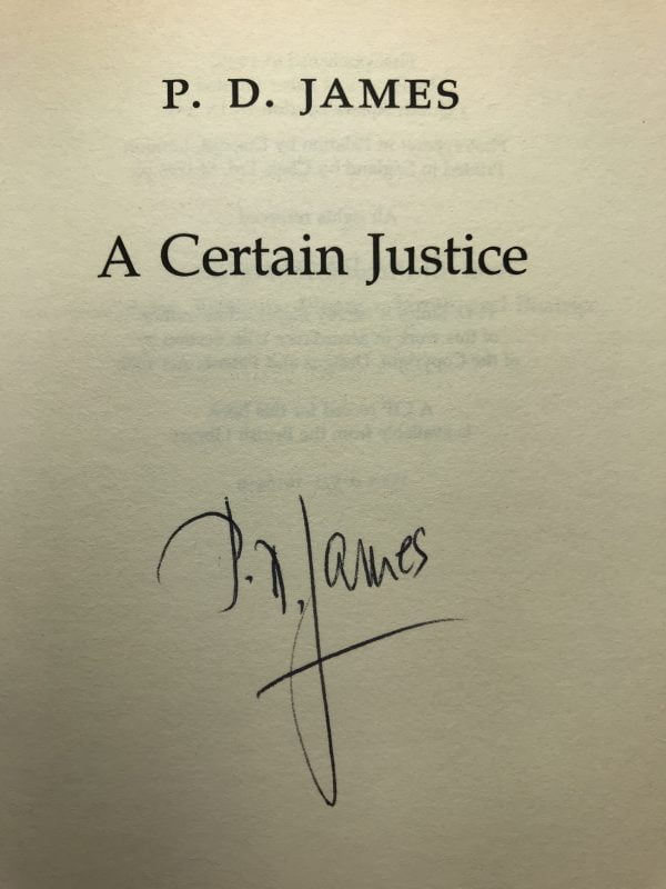 pd james a certian justice signed 1st ed 65 2