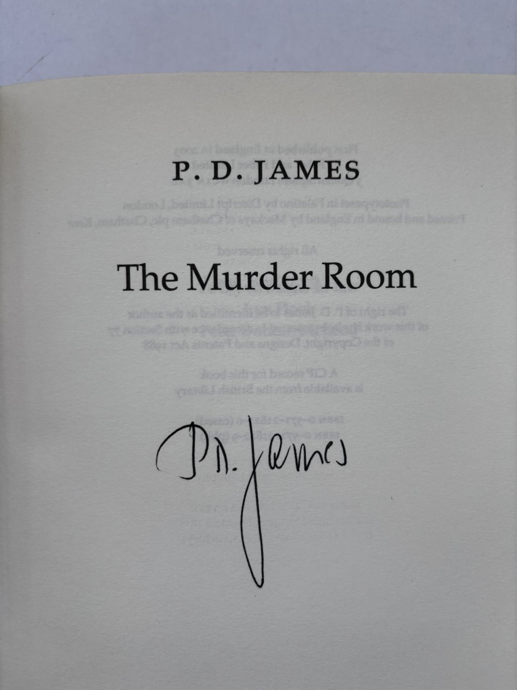 pd james the murder room signed 1st 2