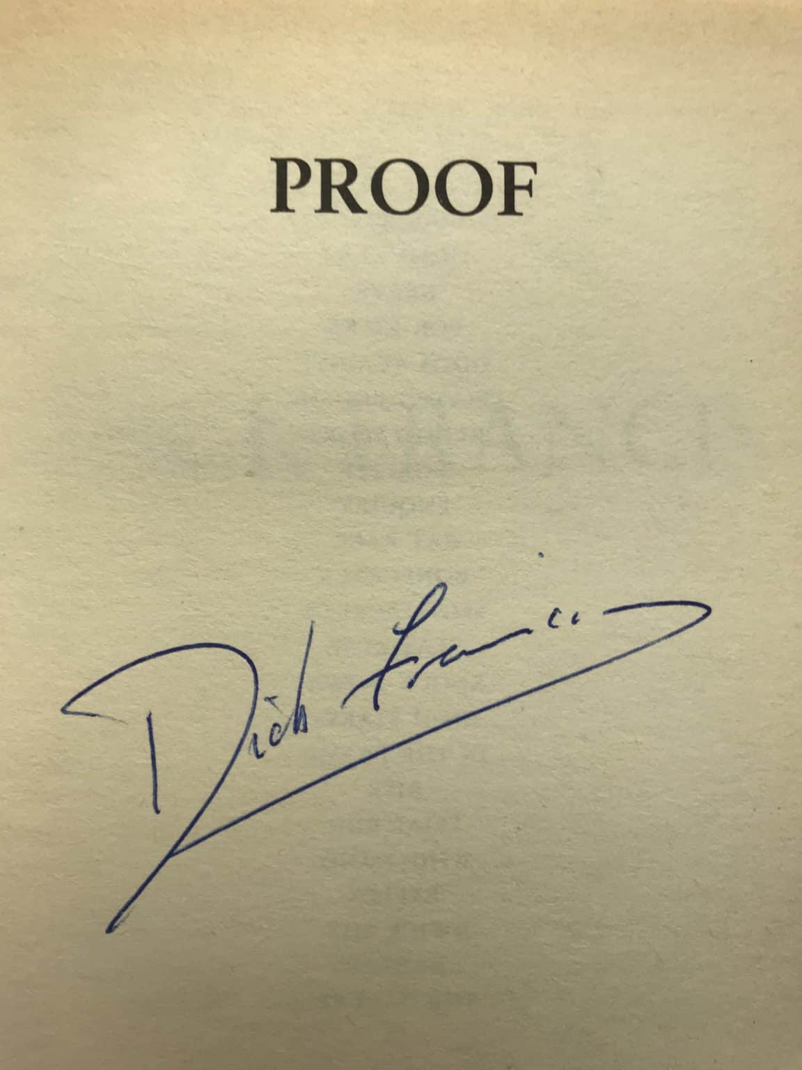 dick francis proof signed first edition2