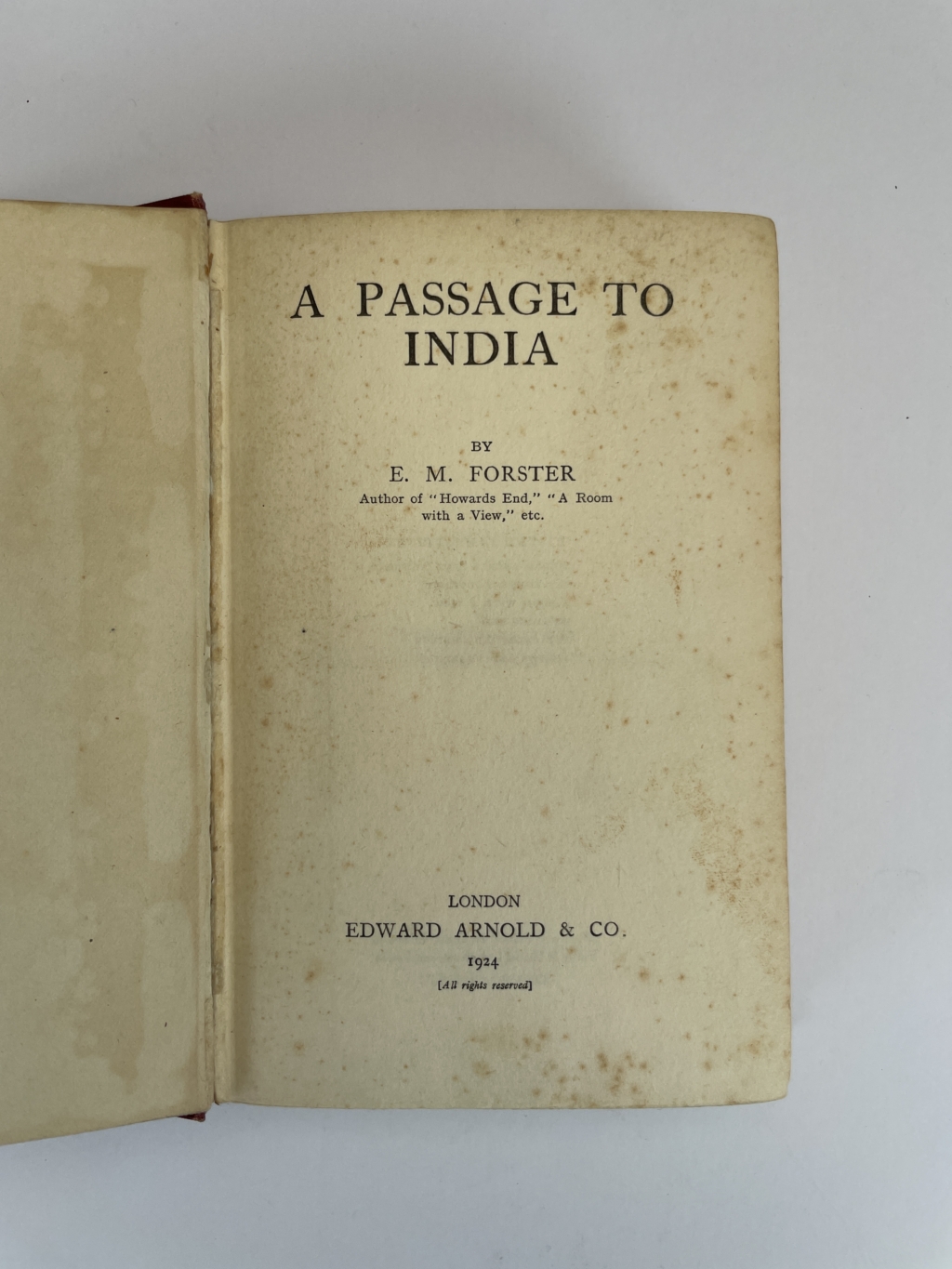 em forster a passage to india first editiion2