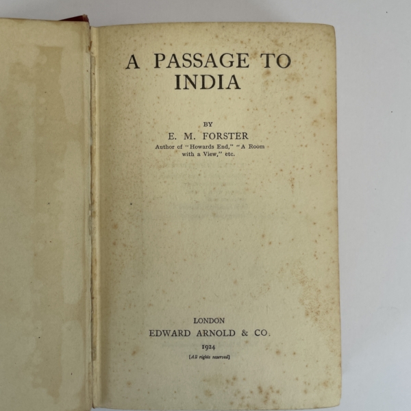 em forster a passage to india first editiion2