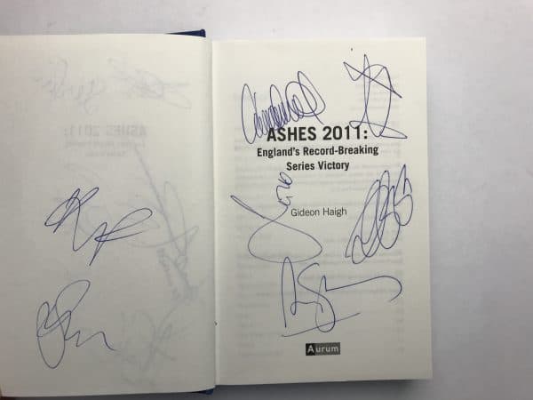 gideon haigh ashes 2011 signed book4
