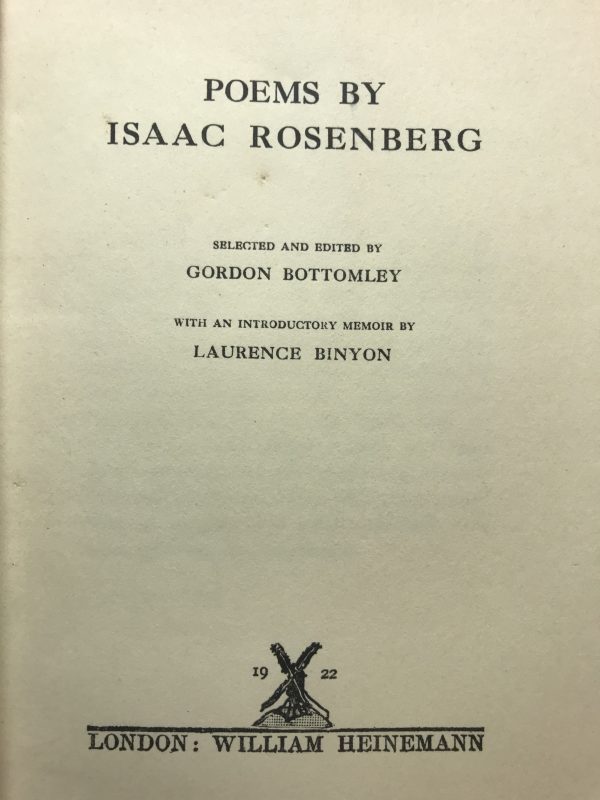 isaac rosenberg poems 2