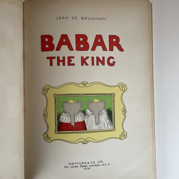 jean de brunhoff babar the king first edi 2