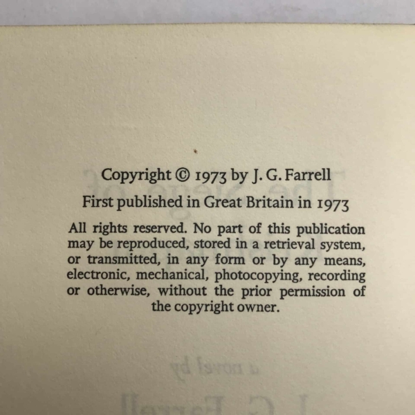 jg farrell the siege of krishnapur first edition2