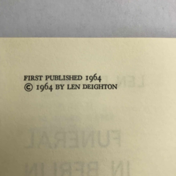 len deighton funeral in berlin first edition2