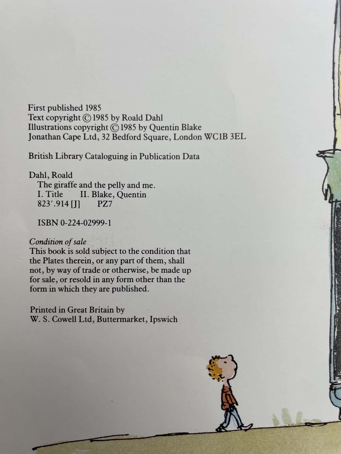 roald dahl giraffe pelly me first edition2