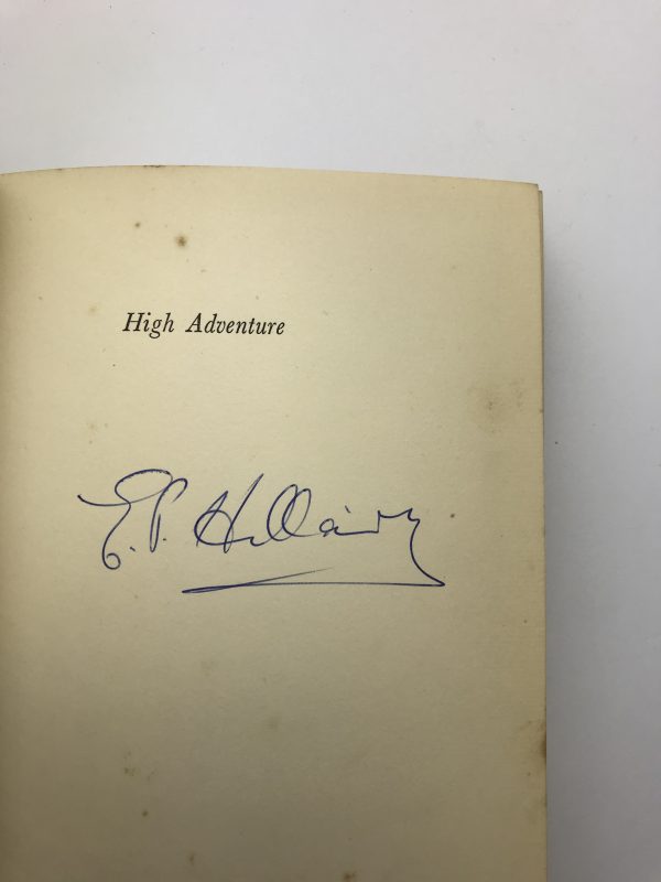 edmund hillary high adventure signed 1st ed2