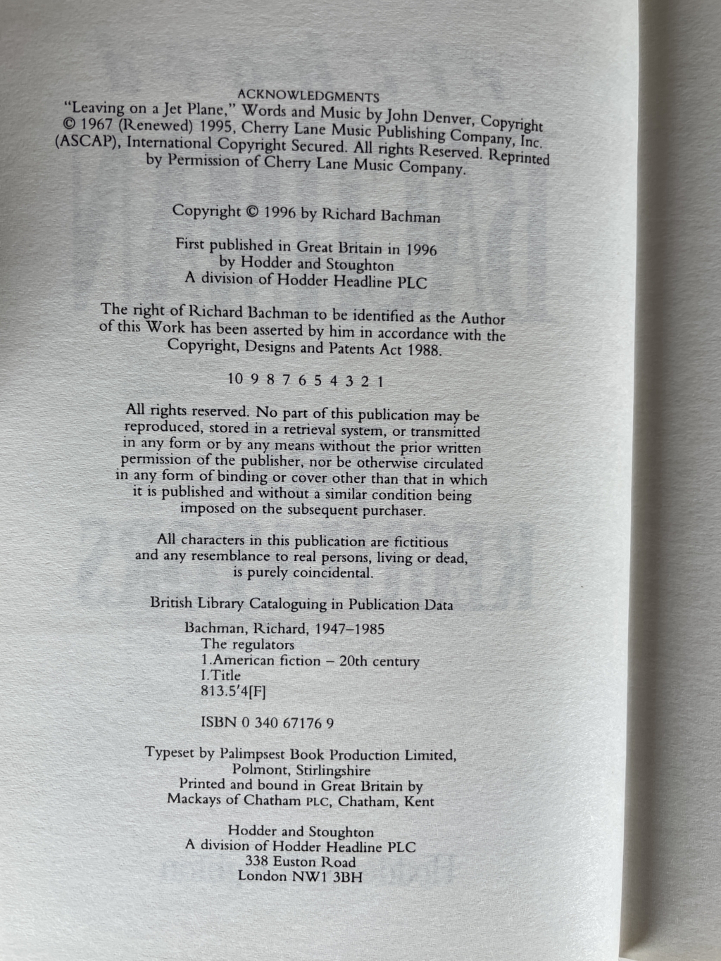 stephen king the regulators first uk edition2