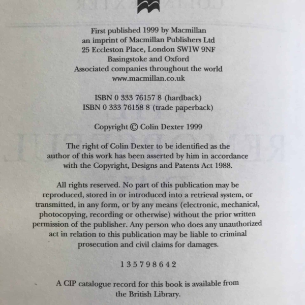 colin dexter signed book and letter3