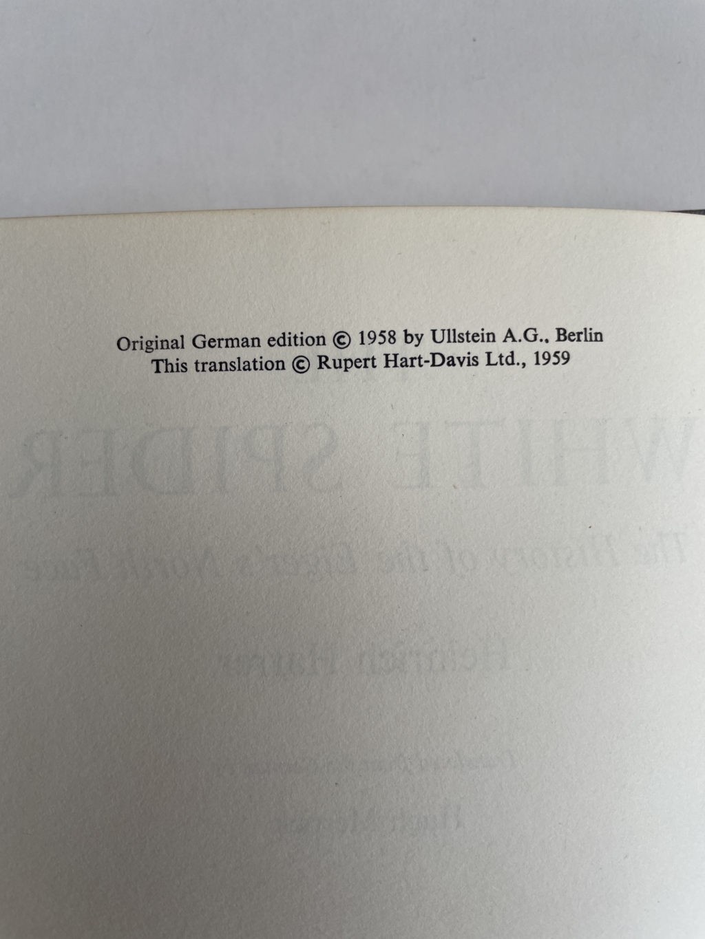 heinrich harrer the white spider first edition2