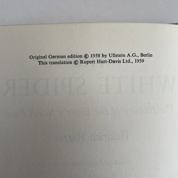heinrich harrer the white spider first edition2