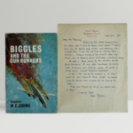 we johns biggles and the gun runners with signed letter1