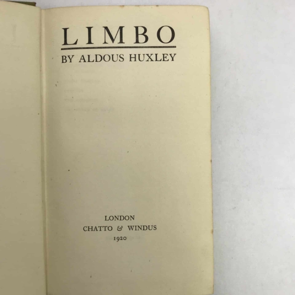 aldous huxley limbo first edition2