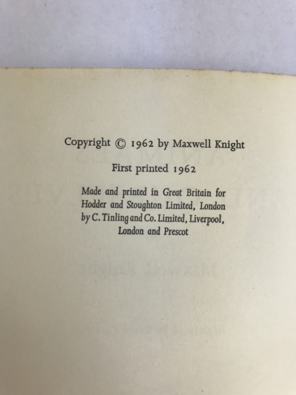 maxwell knight animals and ourselves first edition2