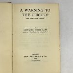 mr james a warning to the curious and other stories 1st ed2
