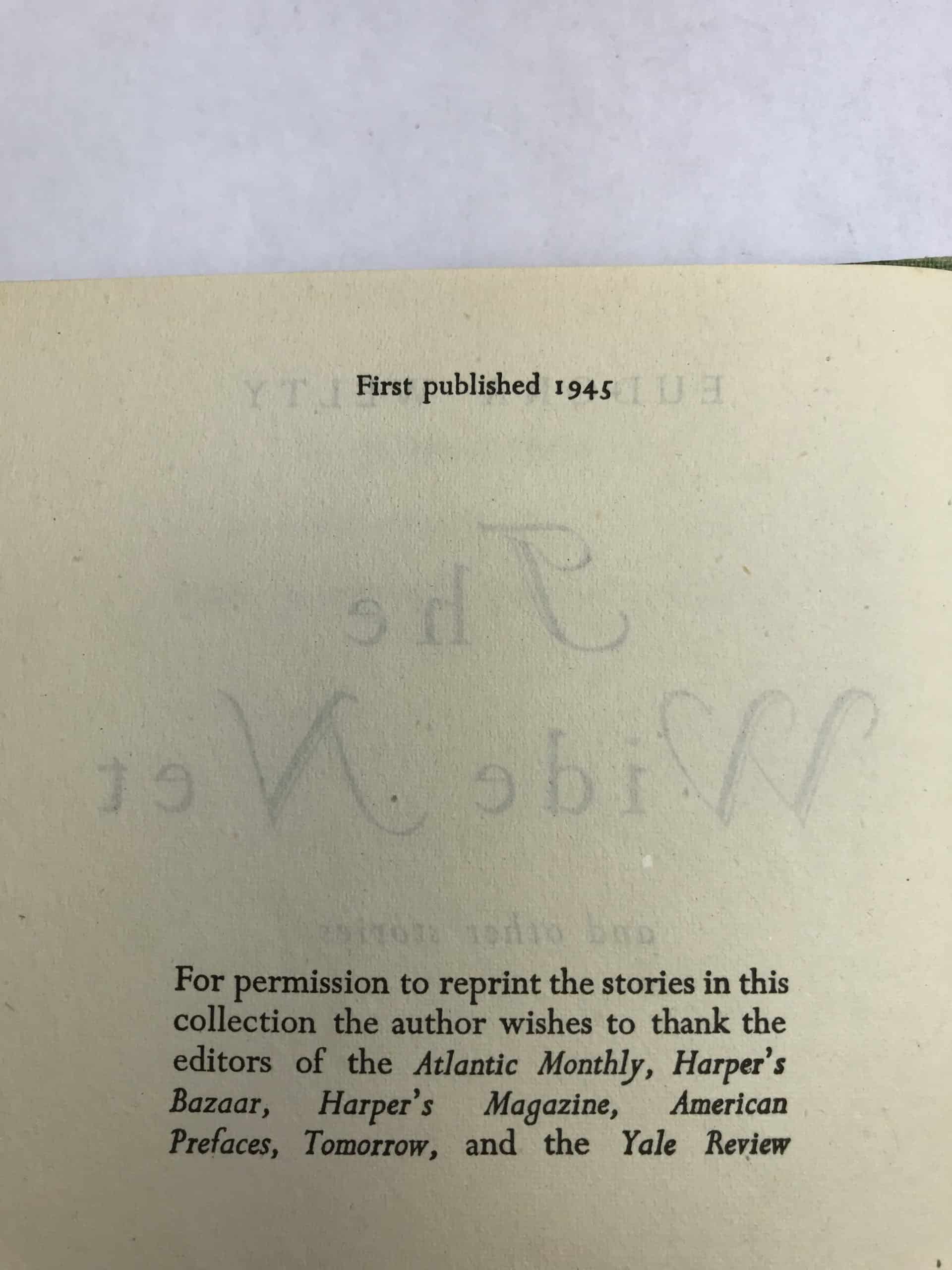 Eudora Welty The Wide Net First Edition 1945