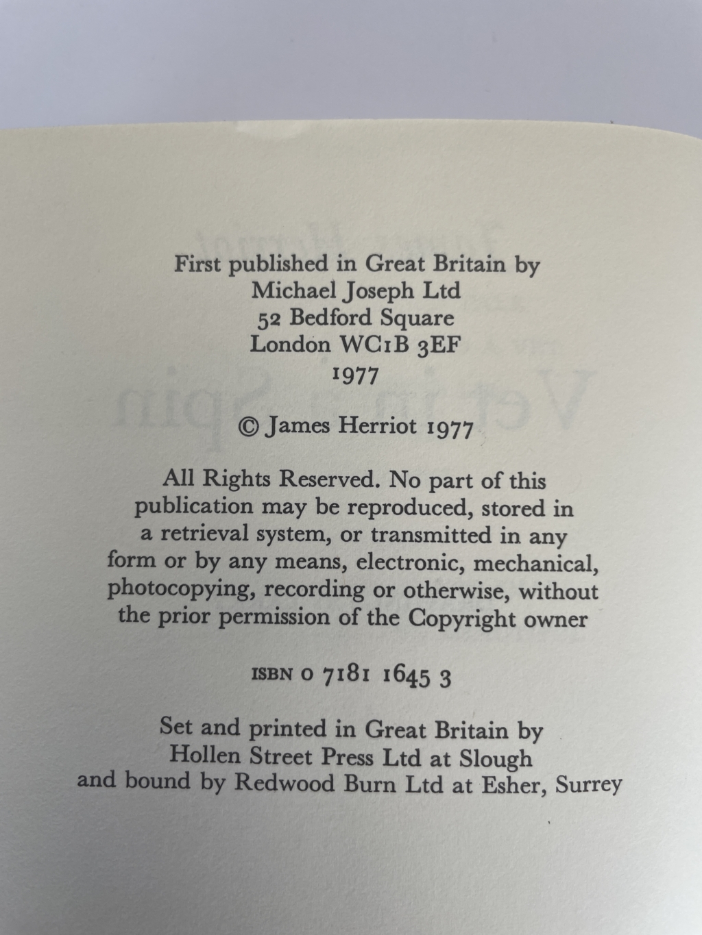 james herriot vet in a spin firsted2