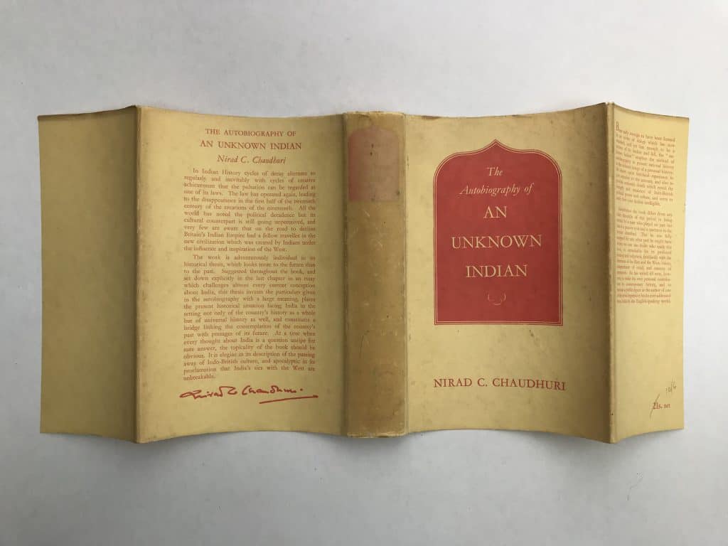 nirad chaudhuri an unknown indian first edition5