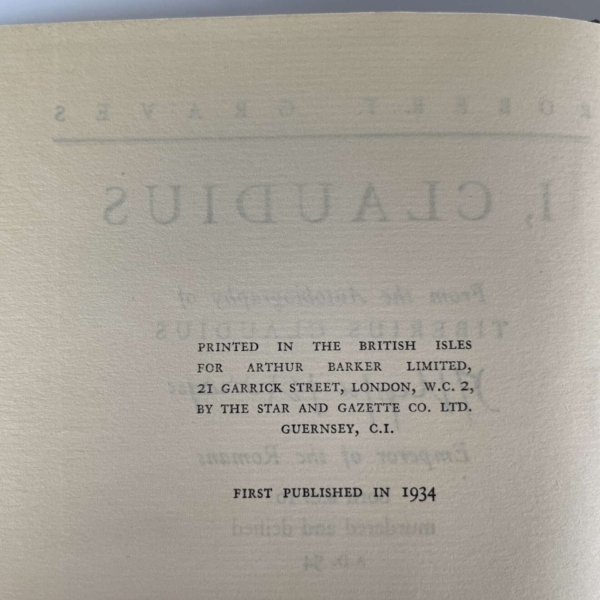 robert graves i claudius first ed2