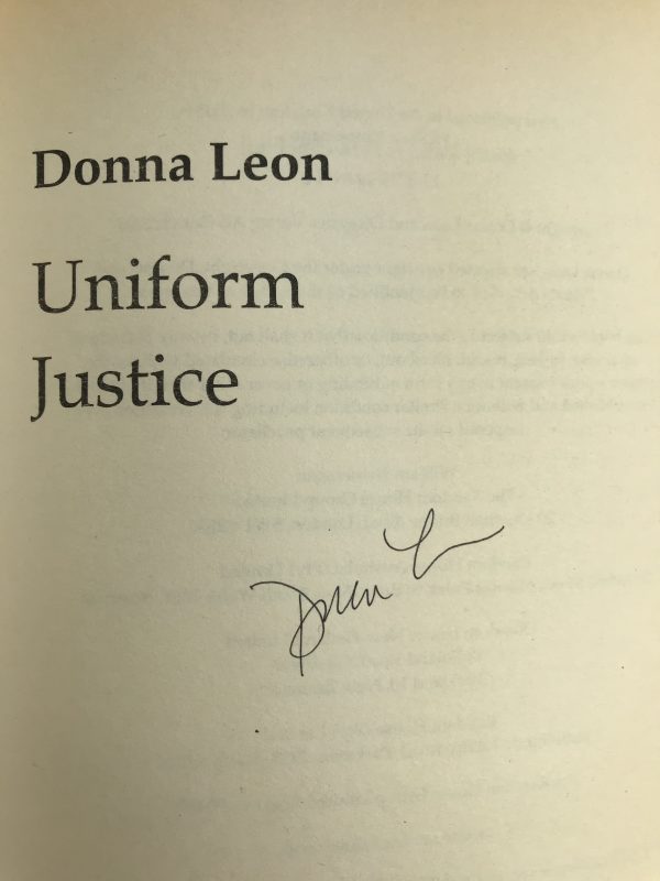donna leon uniform justice signed first2