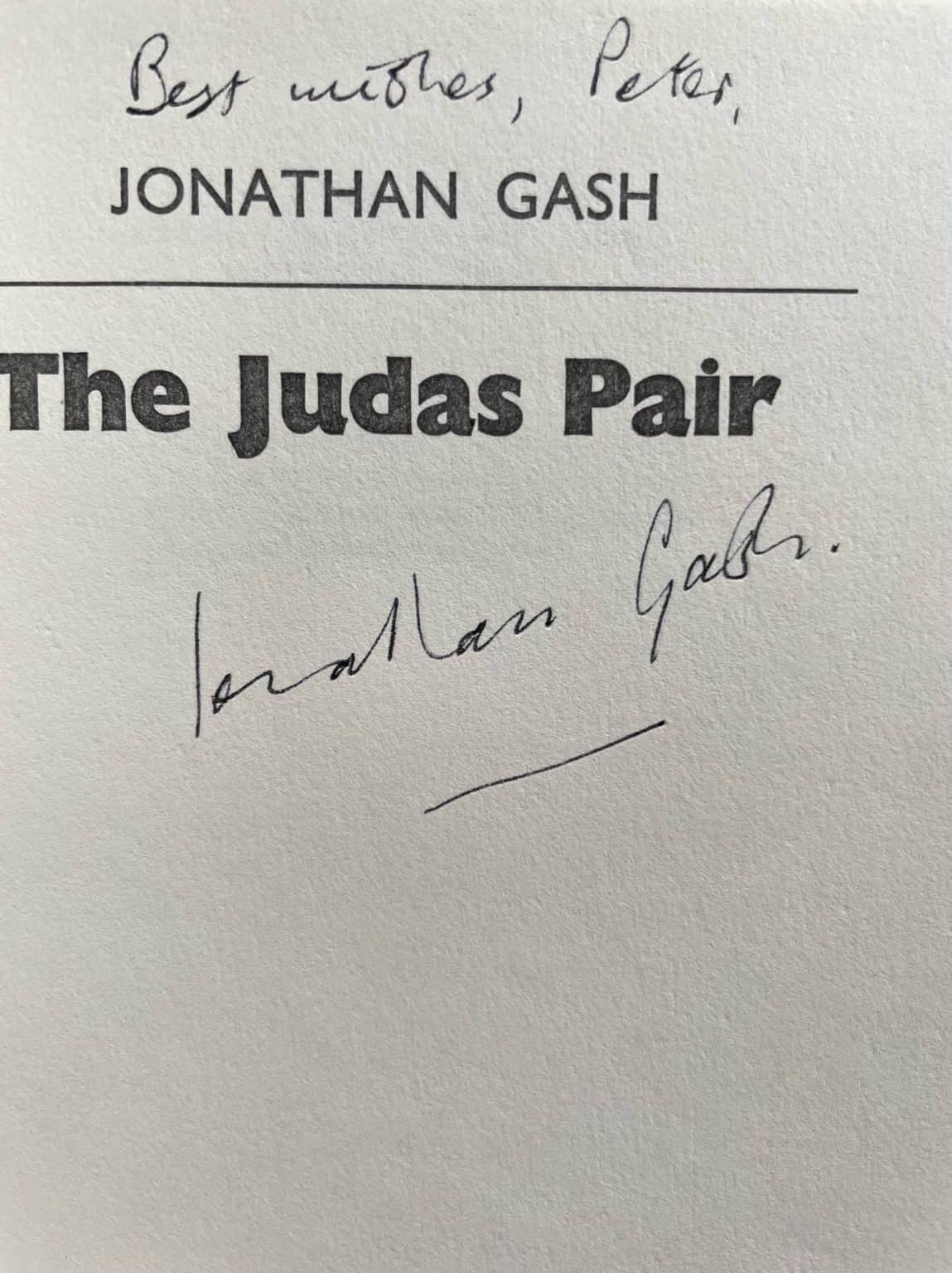 jonathan gash the judas pair signed 1st ed2