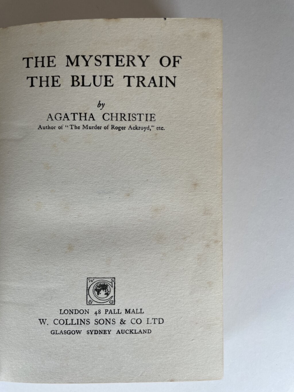 agtha christie the mystery of the blue train first edition2