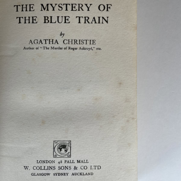 agtha christie the mystery of the blue train first edition2