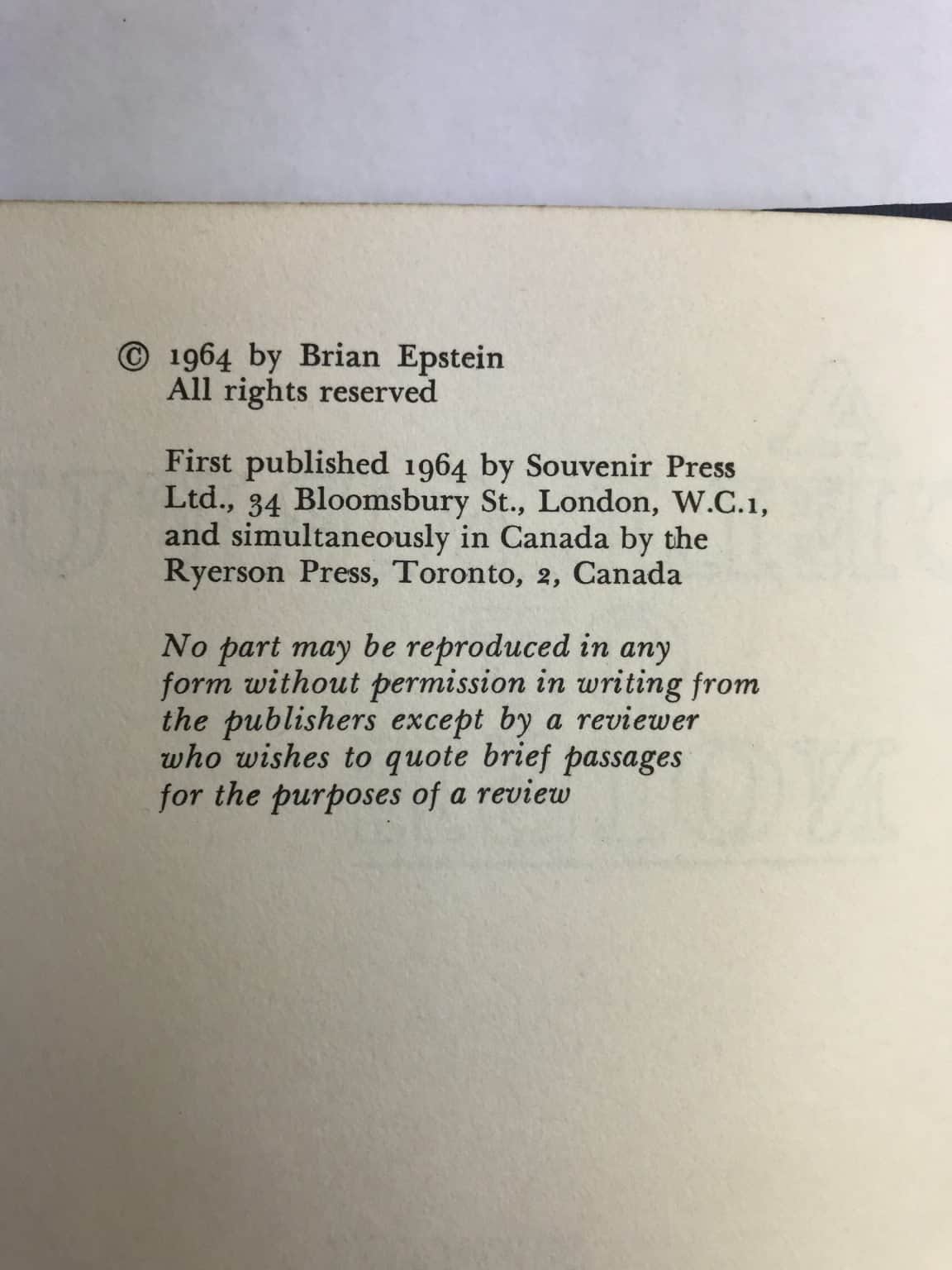 brian epstein a cellarful of noise 1sted2