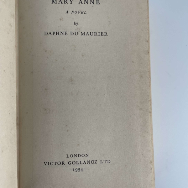 daphne du maurier mary anne first ed2