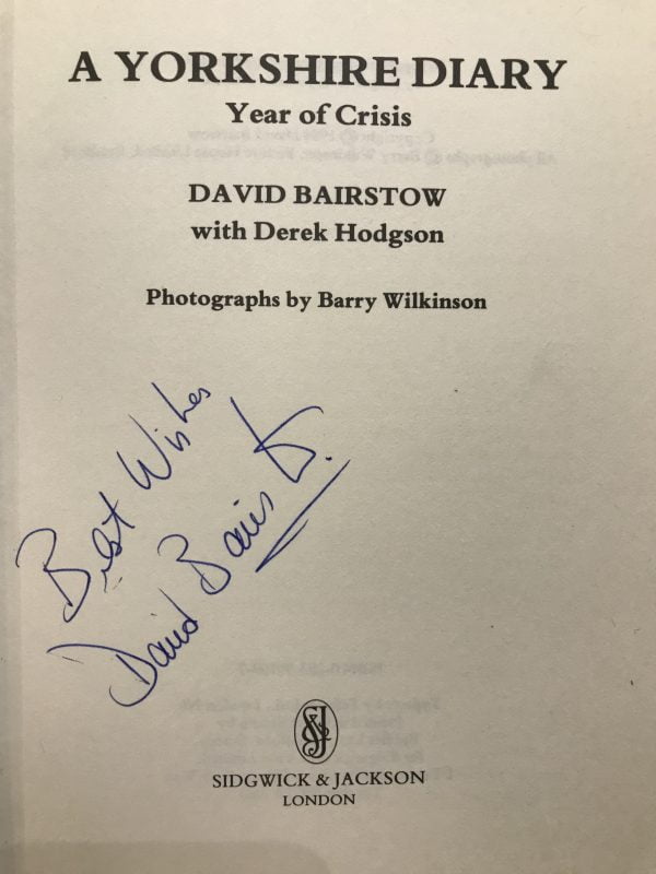 david bairstow a yorkshire diary signed2