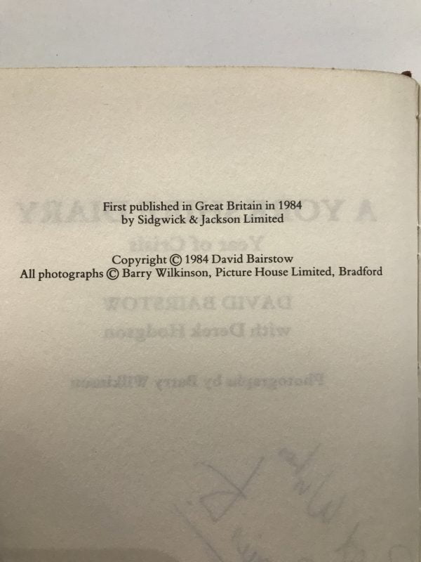 david bairstow a yorkshire diary signed3