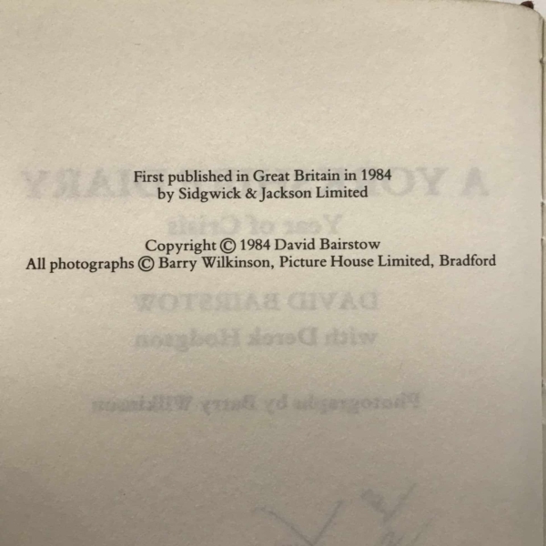 david bairstow a yorkshire diary signed3