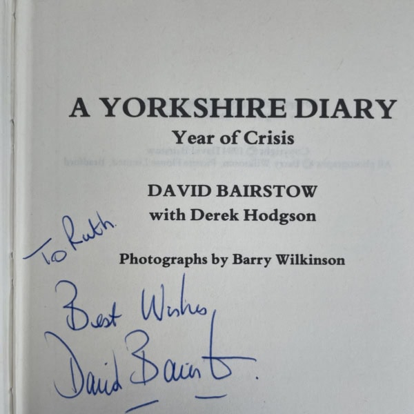 david bairstow a yorkshire diary signed first2