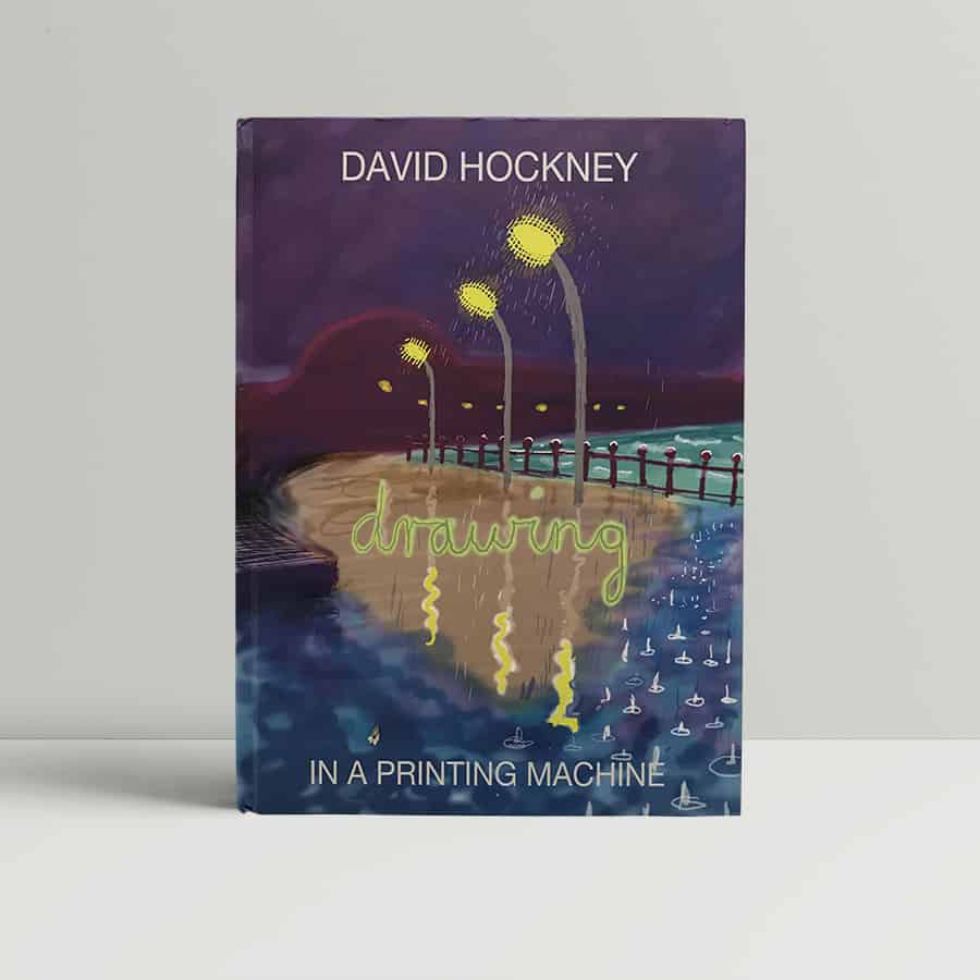 david hockney drawing in a printing machine 1st ed1